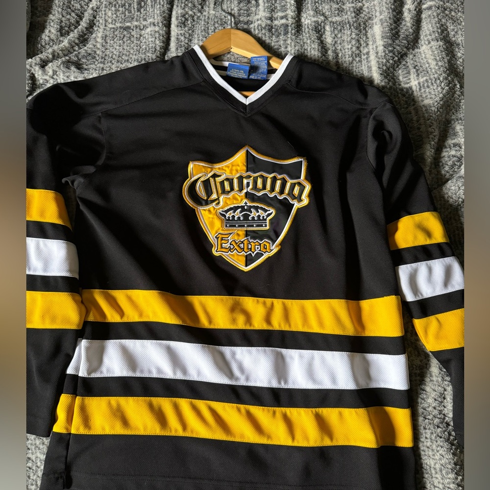 Corona Extra beer hockey jersey